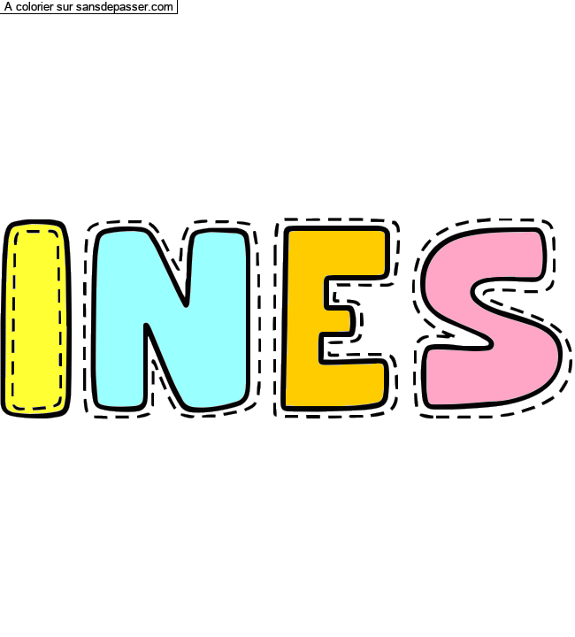 Coloriage pr&eacute;nom personnalis&eacute; par un invit&eacute;