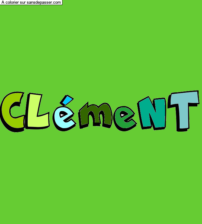 Coloriage pr&eacute;nom personnalis&eacute; par un invit&eacute;