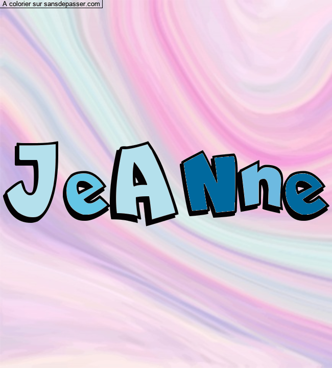 Coloriage pr&eacute;nom personnalis&eacute; par un invit&eacute;