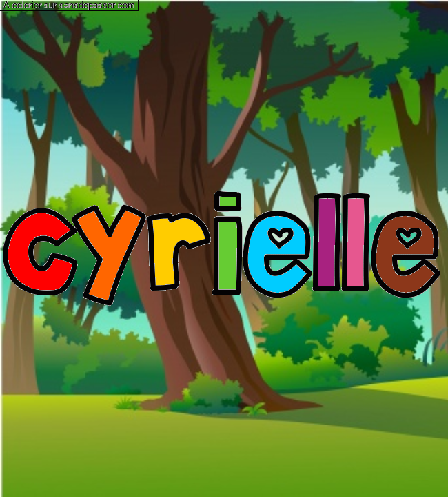 Coloriage pr&eacute;nom personnalis&eacute; par Cyrielle 34