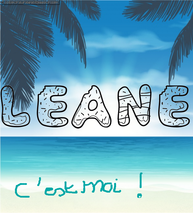 Coloriage pr&eacute;nom personnalis&eacute; par l&eacute;l&eacute;2011