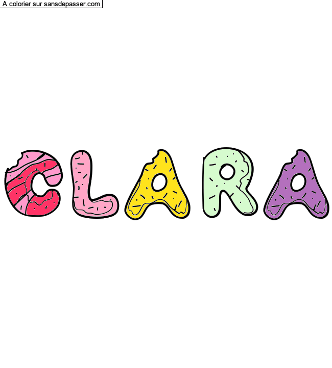 Coloriage pr&eacute;nom personnalis&eacute; par CLARA56