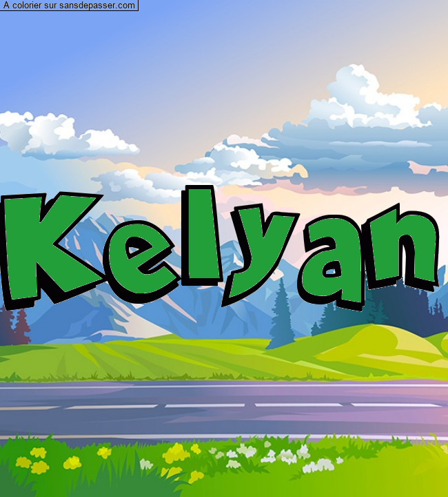 Coloriage pr&eacute;nom personnalis&eacute; par kelyan.toi