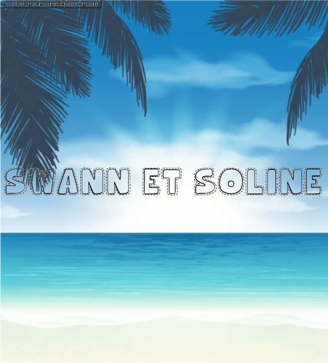 Coloriage pr&eacute;nom personnalis&eacute; par swann