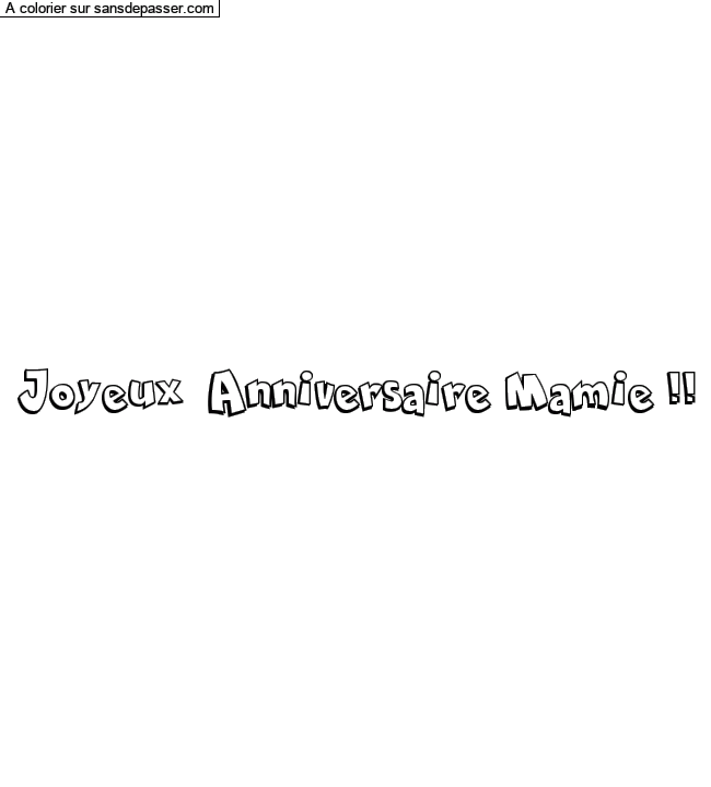 Coloriage pr&eacute;nom personnalis&eacute; par un invit&eacute;