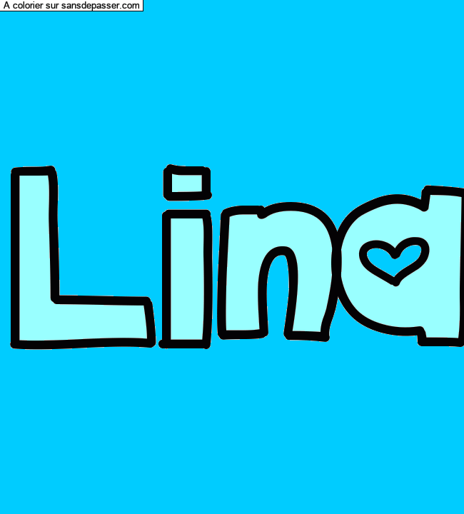 Coloriage pr&eacute;nom personnalis&eacute; par un invit&eacute;