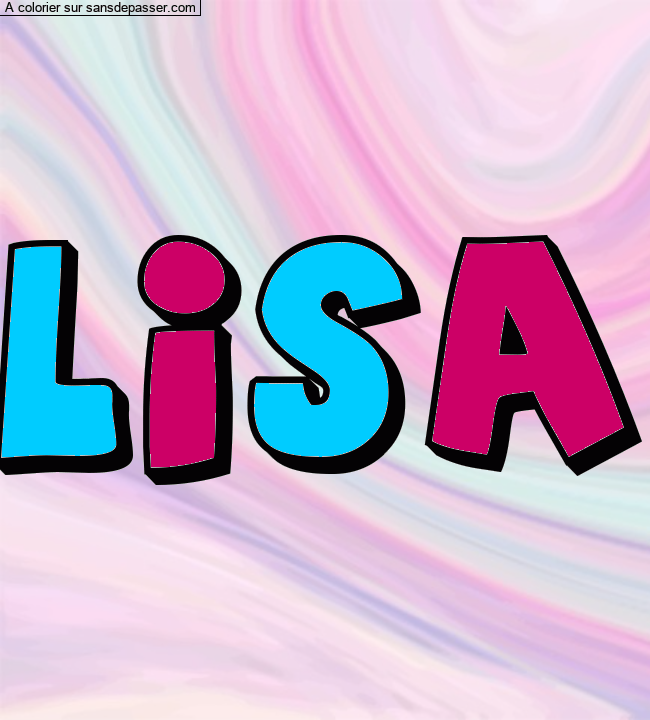 Coloriage pr&eacute;nom personnalis&eacute; par un invit&eacute;
