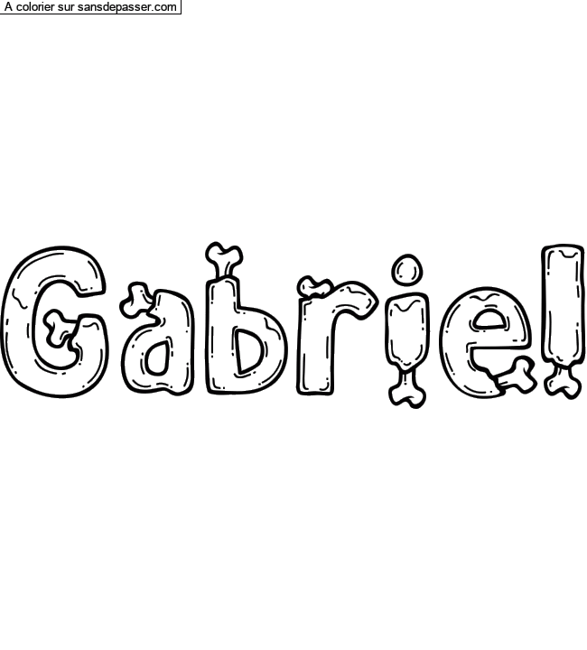 Coloriage pr&eacute;nom personnalis&eacute; par un invit&eacute;