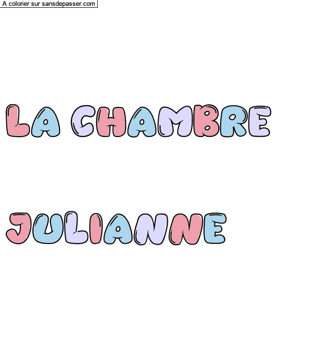 Coloriage pr&eacute;nom personnalis&eacute; par un invit&eacute;