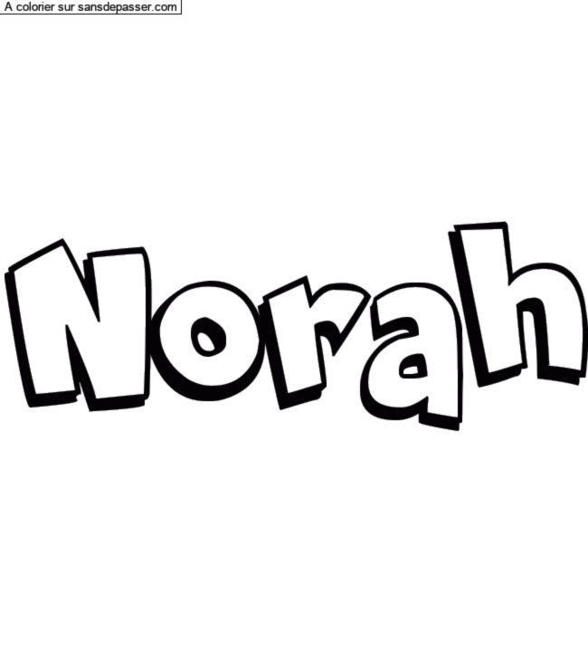 Coloriage prénom personnalisé "Norah" par un invité