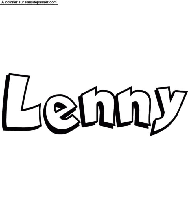Coloriage prénom personnalisé "Lenny" par un invité