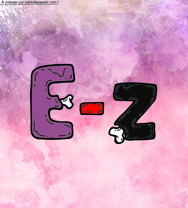 Coloriage personnalisé "E-z" par Pinpomme2014