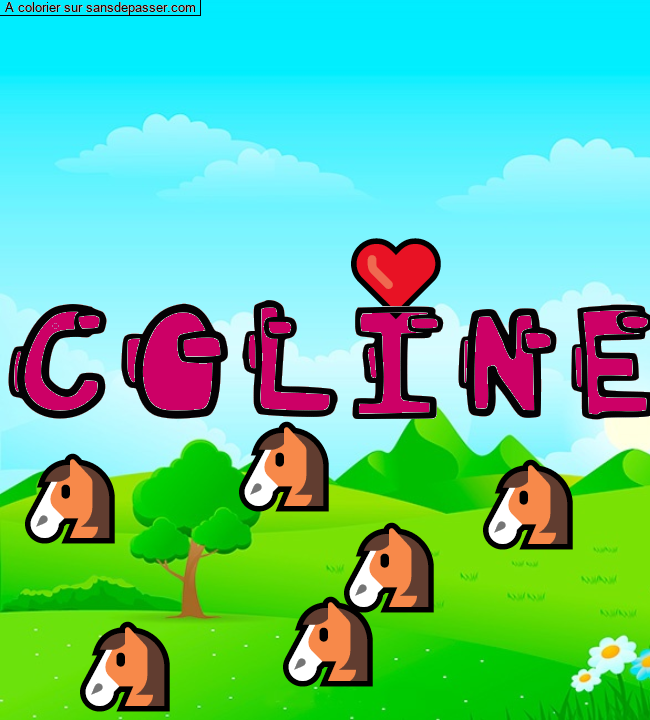 Coloriage pr&eacute;nom personnalis&eacute; "COLINE" par un invit&eacute;