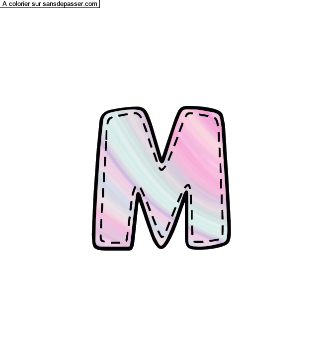 Coloriage pr&eacute;nom personnalis&eacute; "M" par TAYSSA&amp;lt;3