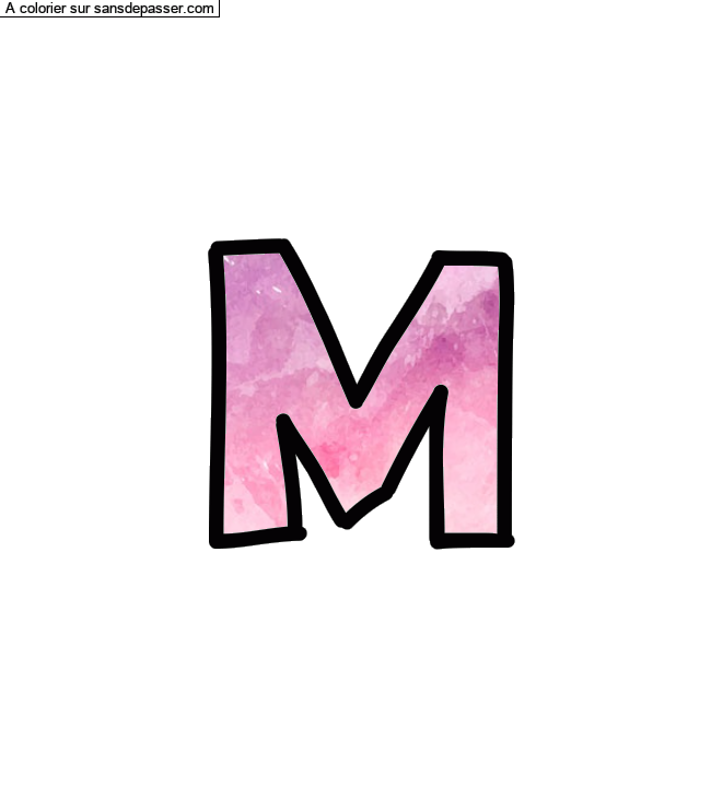 Coloriage pr&eacute;nom personnalis&eacute; "M" par TAYSSA..........