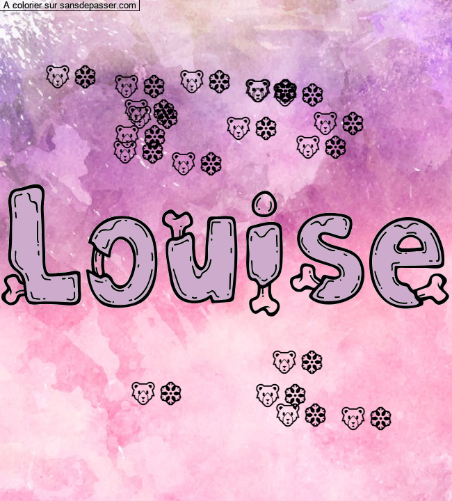 Coloriage pr&eacute;nom personnalis&eacute; "Louise" par un invit&eacute;