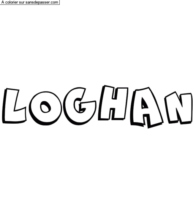 Coloriage prénom personnalisé "LOGHAN" par un invité