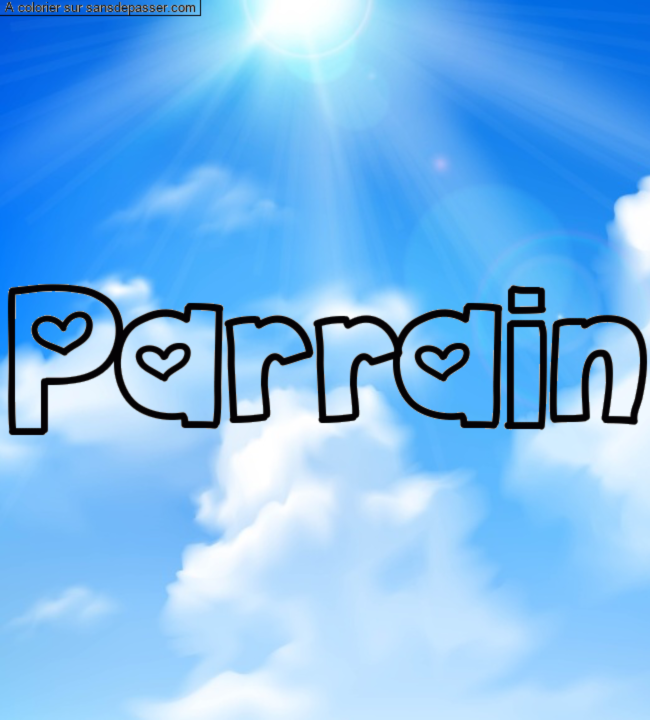 Coloriage personnalis&eacute; "Parrain" par un invit&eacute;