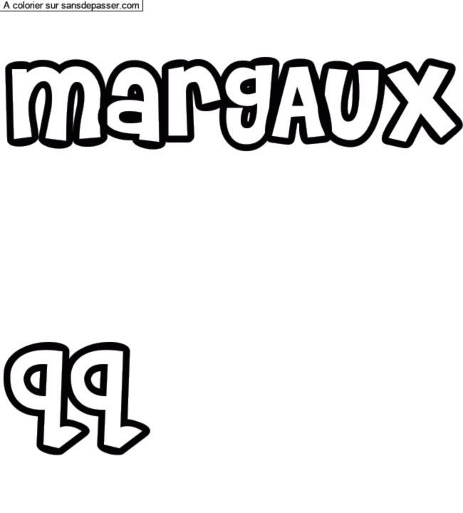 Coloriage personnalisé "MarGAuX

qq" par un invité