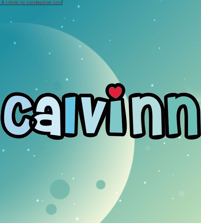 Coloriage personnalisé "Calvinn" par un invité