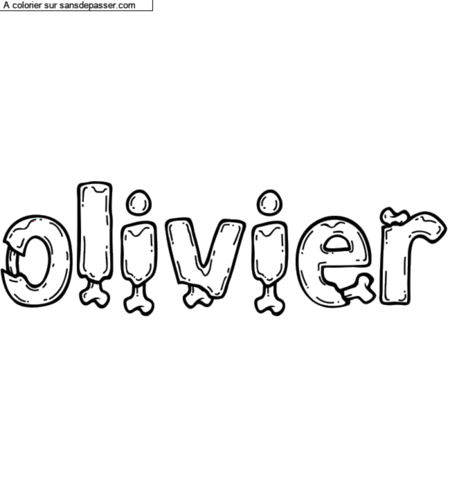 Coloriage prénom personnalisé "olivier" par un invité