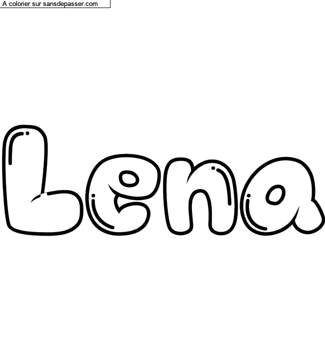 Coloriage personnalisé "Lena" par un invité