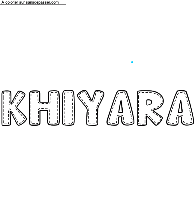 Coloriage prénom personnalisé "KHIYARA" par un invité