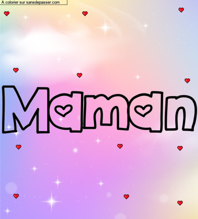 Coloriage pr&eacute;nom personnalis&eacute; "Maman" par un invit&eacute;