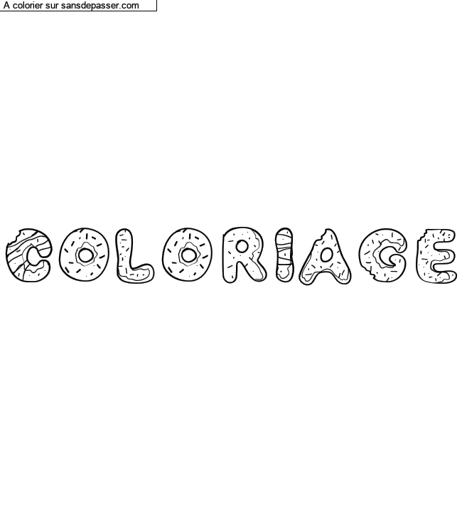 Coloriage prénom personnalisé "COLORIAGE" par ROSE67