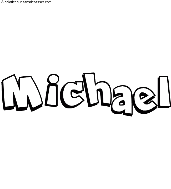 Coloriage prénom personnalisé "Michael" par un invité