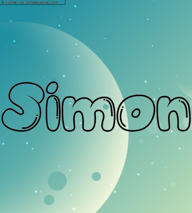 Coloriage prénom personnalisé "Simon" par un invité