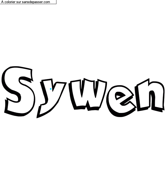 Coloriage prénom personnalisé "Sywen" par un invité