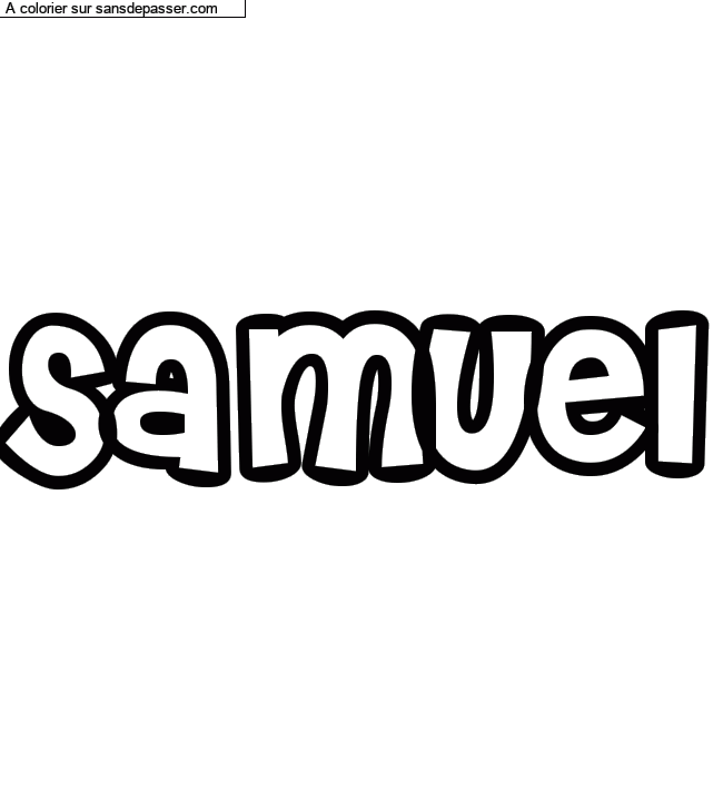 Coloriage prénom personnalisé "Samuel" par un invité