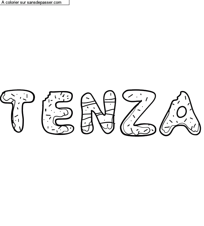 Coloriage personnalisé "Tenza" par un invité