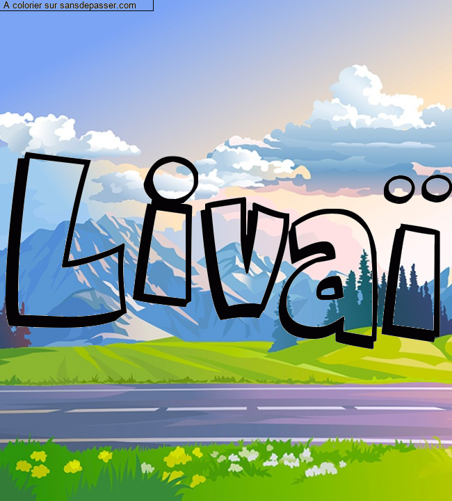 Coloriage prénom personnalisé "Livaï" par un invité