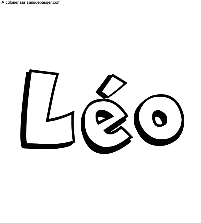Coloriage personnalisé "Léo" par un invité
