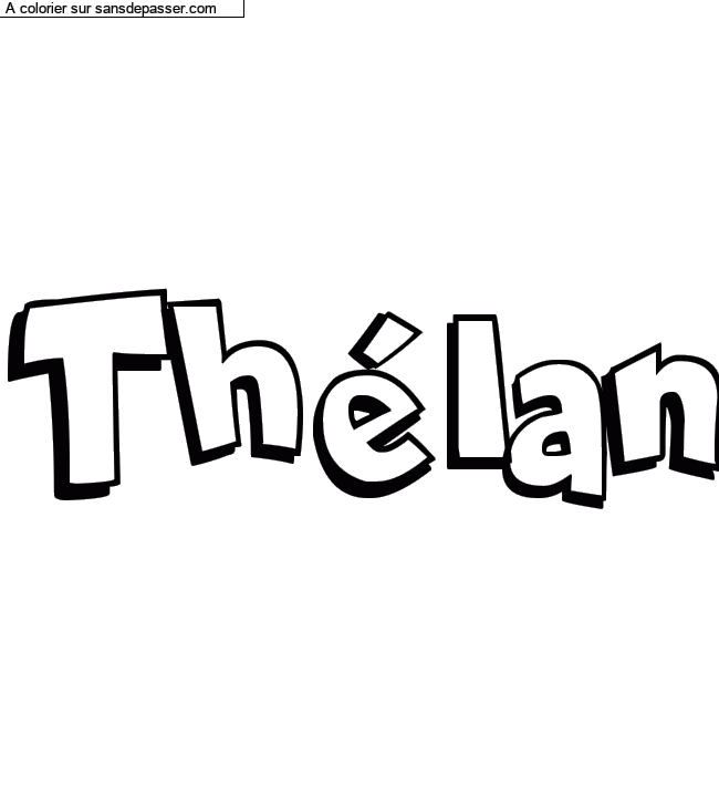 Coloriage personnalisé "Thélan" par un invité