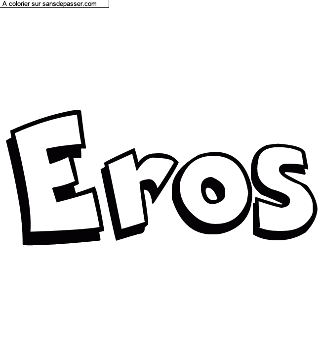Coloriage personnalisé "Eros" par un invité