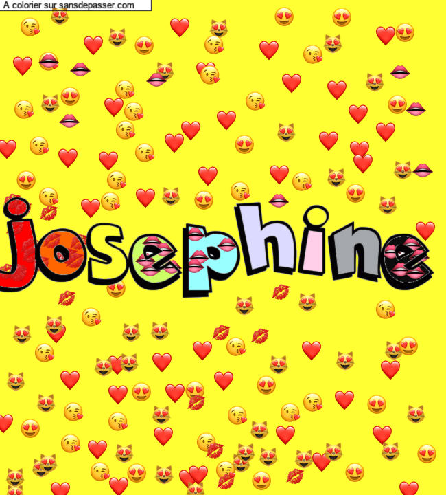 Coloriage prénom personnalisé "josephine" par un invité