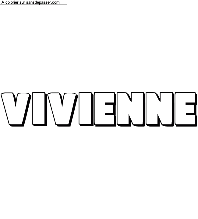 Coloriage pr&eacute;nom personnalis&eacute; "Vivienne" par Maria22