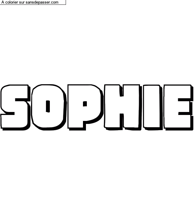 Coloriage pr&eacute;nom personnalis&eacute; "Sophie" par Maria22