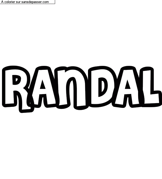 Coloriage pr&eacute;nom personnalis&eacute; "RANDAL" par un invit&eacute;