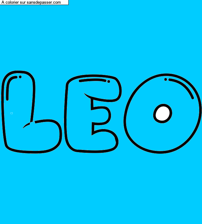 Coloriage pr&eacute;nom personnalis&eacute; "LEO" par un invit&eacute;