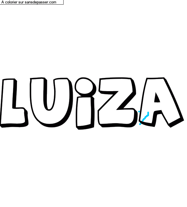 Coloriage prénom personnalisé "Luiza" par un invité