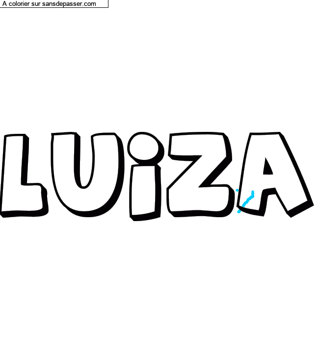Coloriage pr&eacute;nom personnalis&eacute; "Luiza" par un invit&eacute;