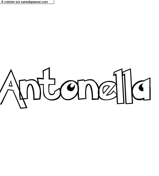 Coloriage prénom personnalisé "Antonella" par un invité