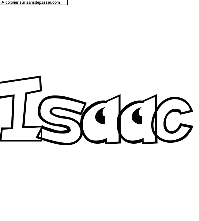 Coloriage prénom personnalisé "Isaac" par un invité