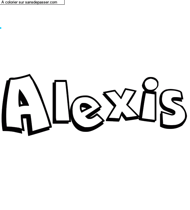Coloriage personnalisé "Alexis" par un invité