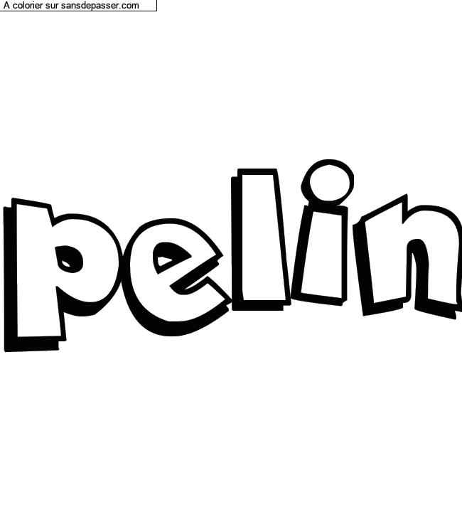 Coloriage pr&eacute;nom personnalis&eacute; "pelin" par un invit&eacute;