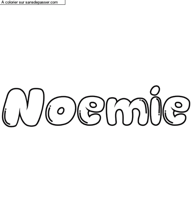Coloriage pr&eacute;nom personnalis&eacute; "Noemie" par un invit&eacute;